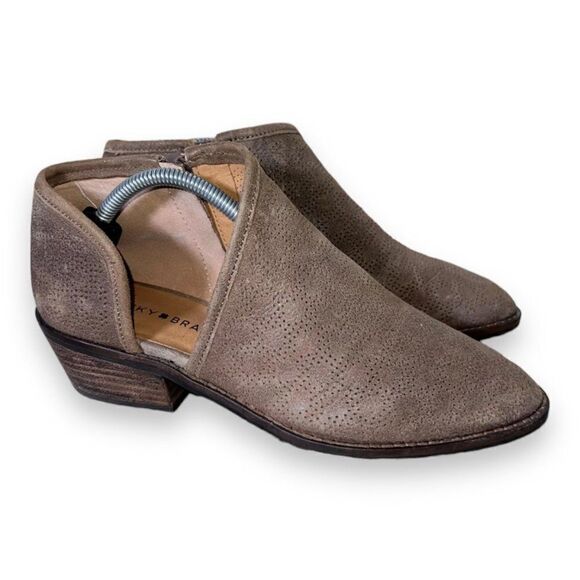 Lucky Brand Felixah D' Orsay Bootie Brown Suede Women's 7 - Picture 4 of 11